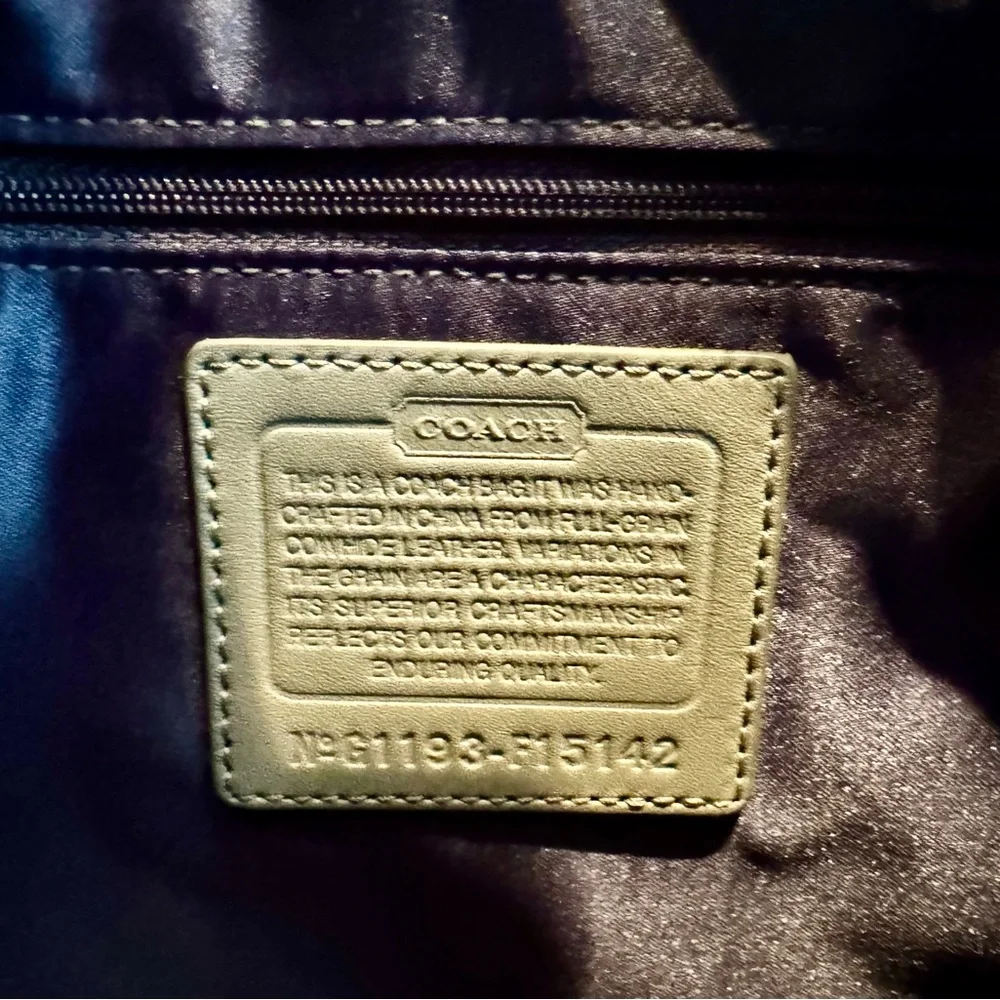 Coach Patent Leather Tote Bag with Signature Patch GUC